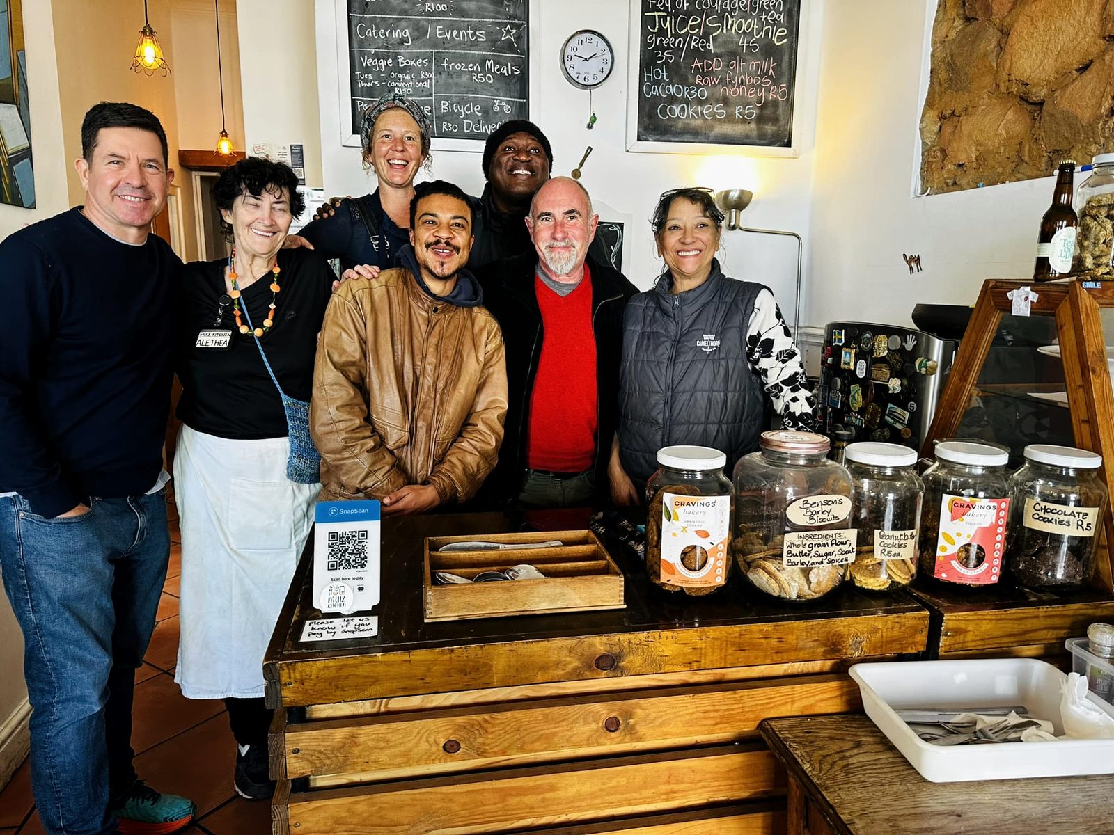 The Caban team with a supported community food enterprise