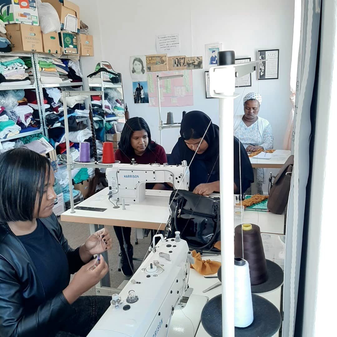 Trainees at a Caban-supported sewing enterprise